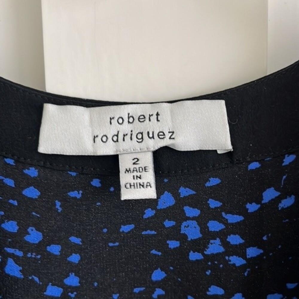 Euc Robert Rodriguez Silk Blue Black Python Snake… - image 2